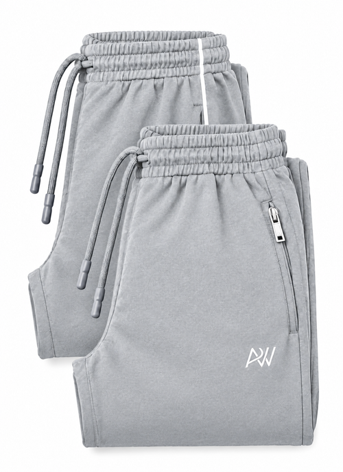 Aristocrat Dashing Light Grey Men Regular Fit Cotton Blend Track Pant Dual Combo