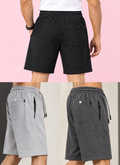 Bindas Men Regular Fit Cotton Blend Shorts Trio Combo (Black, Dark Grey, Light Grey)