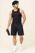 Bindas Men Regular Fit Black Cotton Blend Short