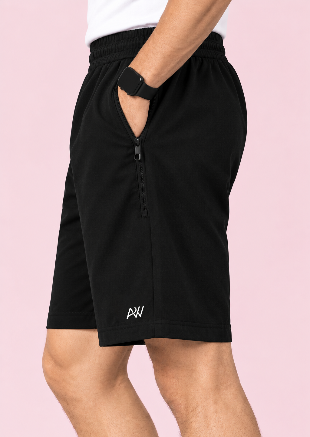 Bindas Men Regular Fit Black Cotton Blend Short