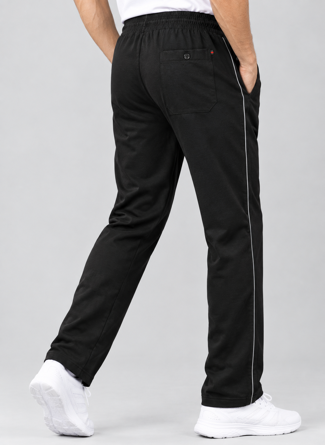 Aristocrat Men Regular Fit Black Cotton Blend Lined Track Pant