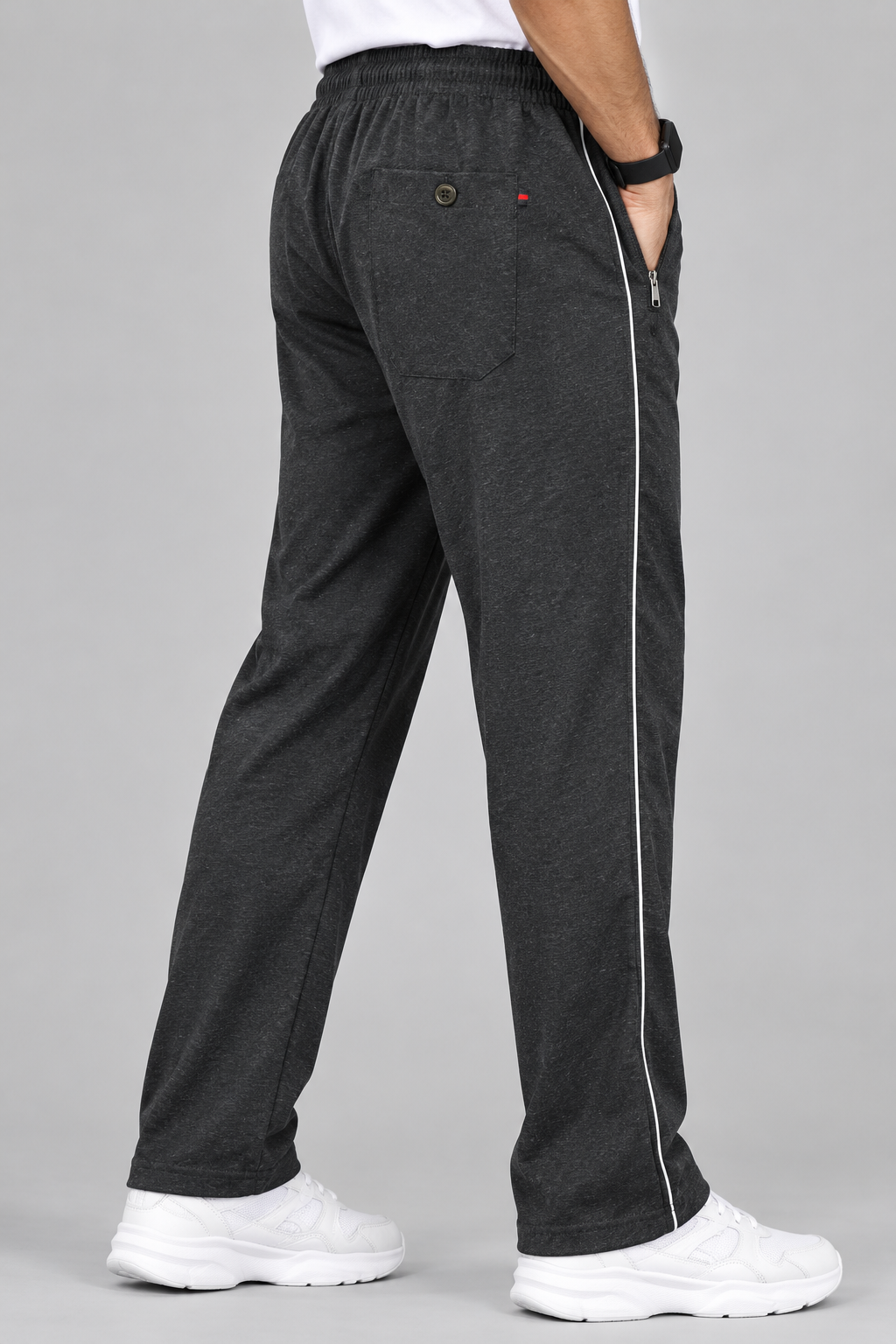 Aristocrat Men Regular Fit Dark Grey Cotton Blend Lined Track Pant