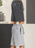 Comfy Men Regular Fit Cotton Blend Shorts Duo Combo (Black & Light Grey)