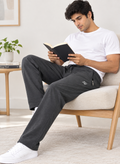 Dashing Men Regular Fit Dark Grey Cotton Blend Track Pant