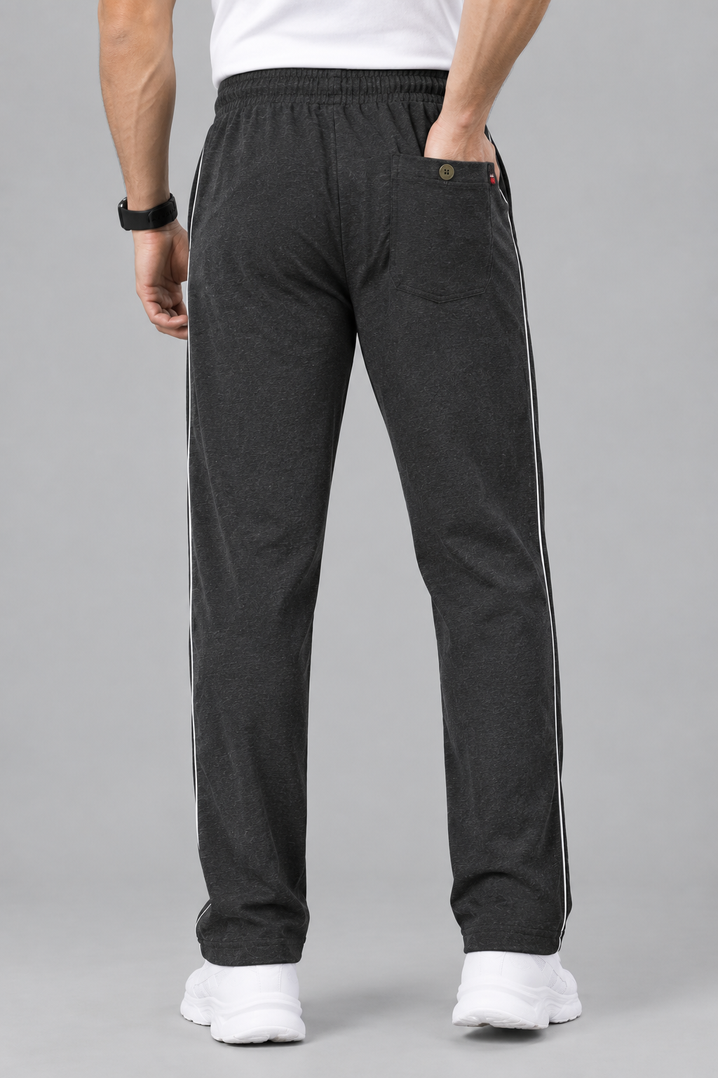 Aristocrat Men Regular Fit Dark Grey Cotton Blend Lined Track Pant