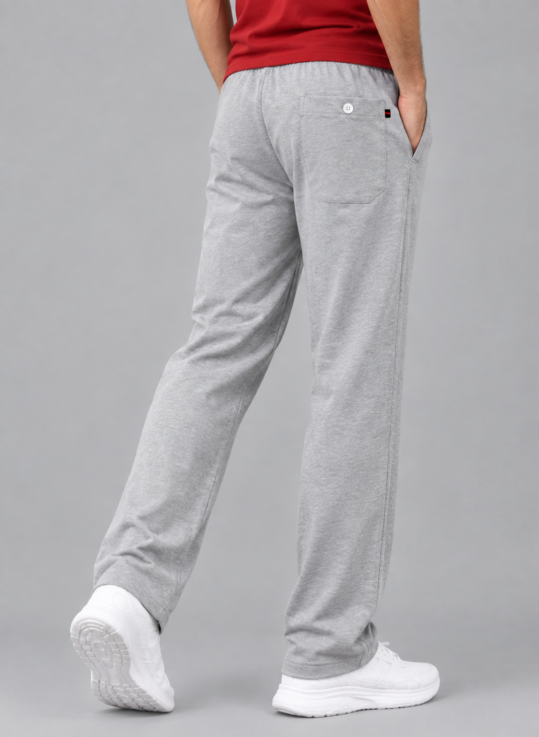 Dashing Men Regular Fit Light Grey Cotton Blend Track Pant