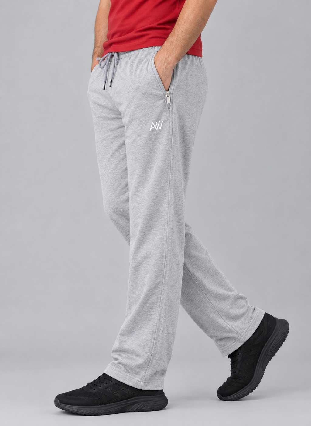 Aristocrat Dashing Light Grey Men Regular Fit Cotton Blend Track Pant Dual Combo