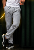 Dashing Men Regular Fit Cotton Blend Light Grey Track Pants