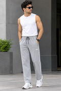 Aristocrat Men Regular Fit Light Grey Cotton Blend Lined Track Pant