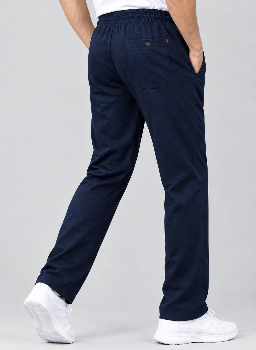 Dashing Men Regular Fit Navy Blue Cotton Blend Track Pant