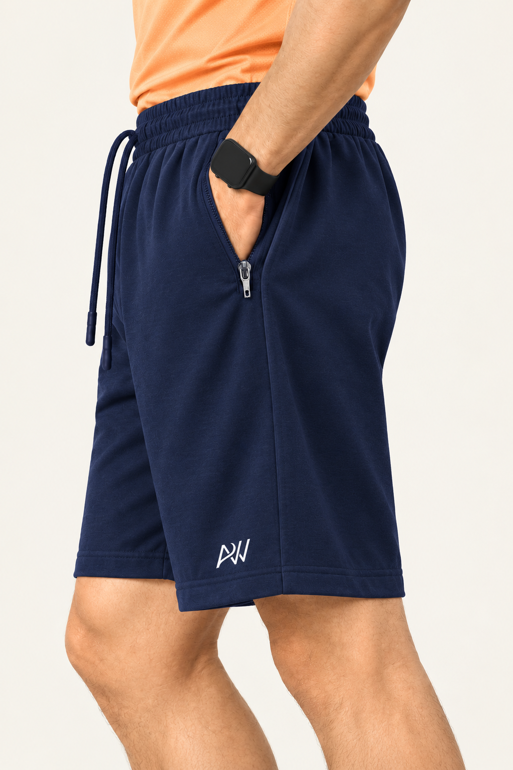 Bindas Men Regular Fit Navy Blue Cotton Blend Short