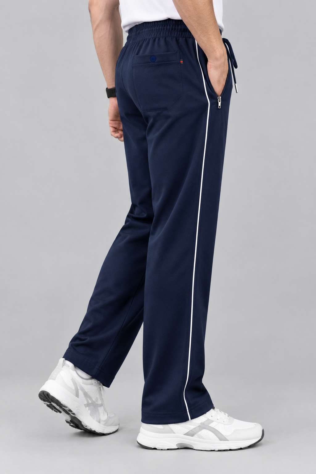 Aristocrat Men Regular Fit Navy Blue Cotton Blend Lined Track Pant