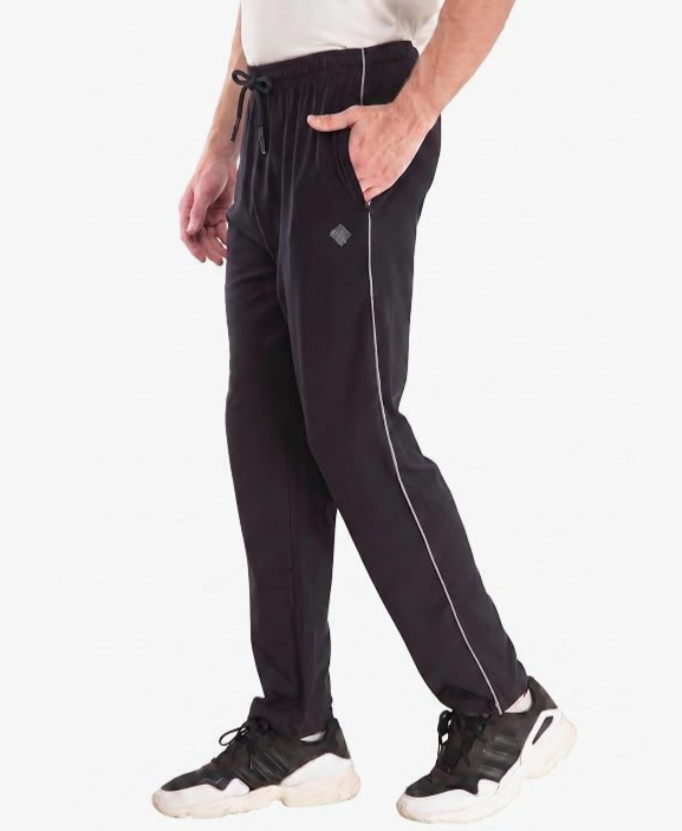 Aristocrat Men Regular Fit Cotton Blend Lined Black Track Pant