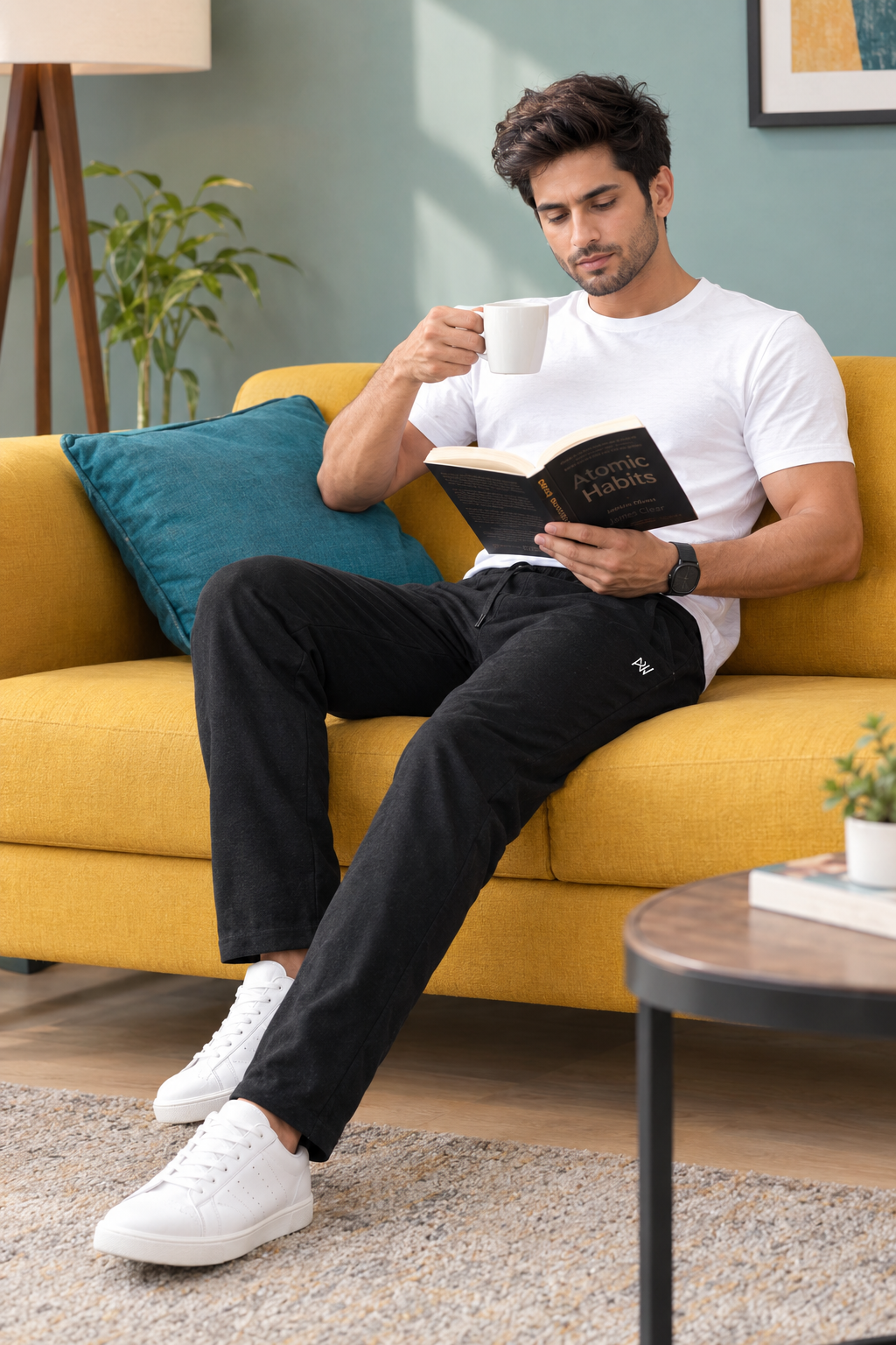 Dashing Men Regular Fit Cotton Blend Black Track Pants